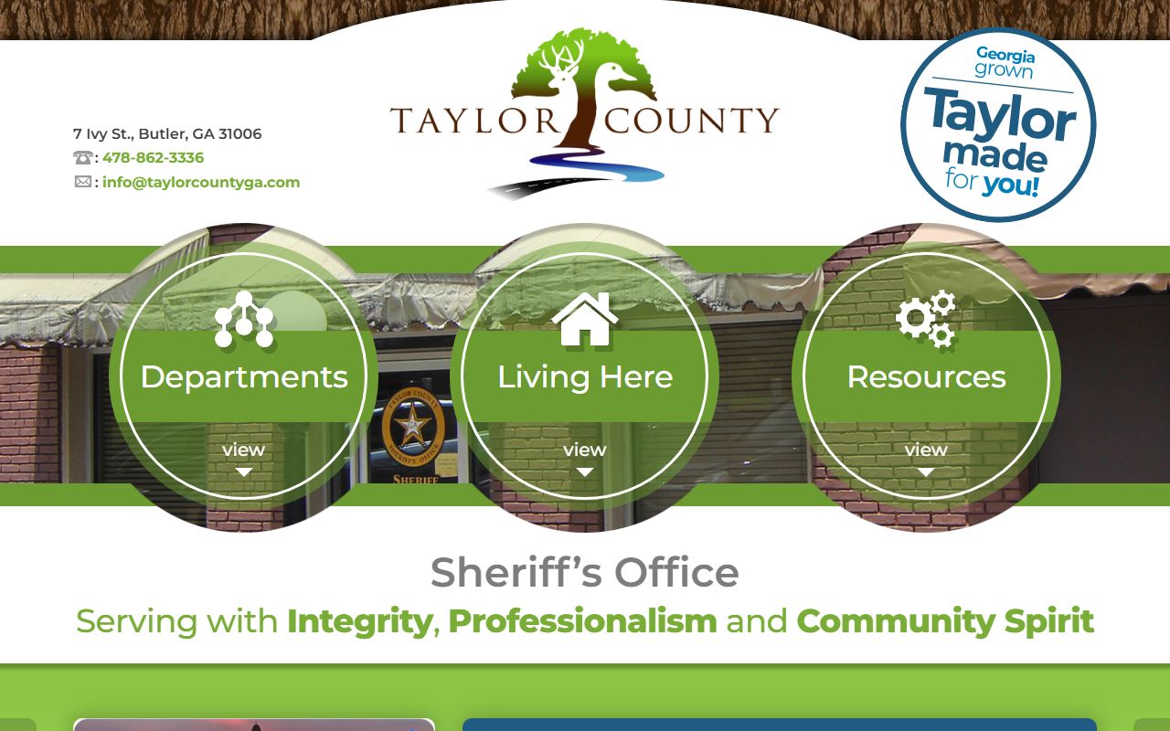 Taylor County Jail sheriff page and inmate roster access
